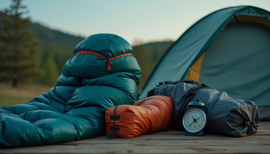 Illustration for ultralight sleeping bag