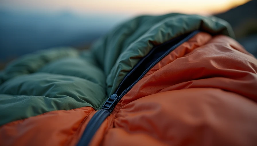 Visual context for ultralight sleeping bag