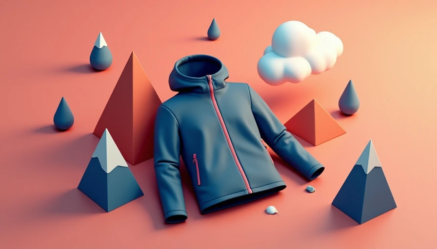 Visual context for ultralight rain jacket