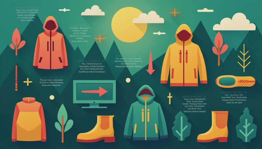 Illustration for early morning hiking layers