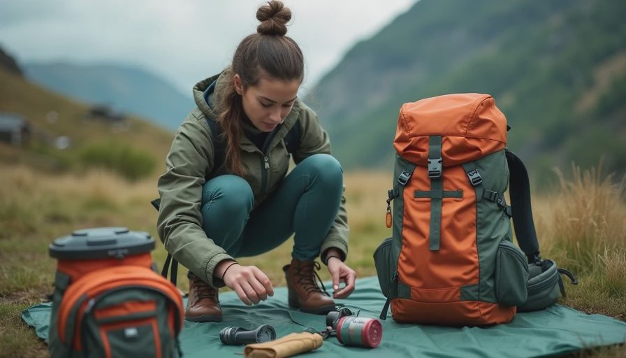 Visual context for ultralight backpacking gear list for beginners