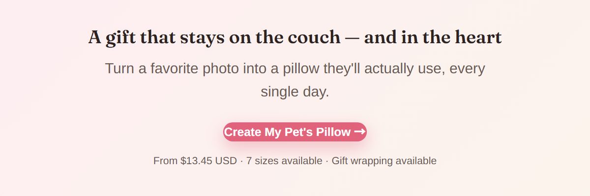 Create My Pet's Pillow →
