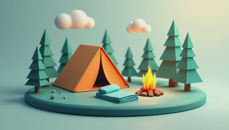 Illustration for goose down sleeping bag