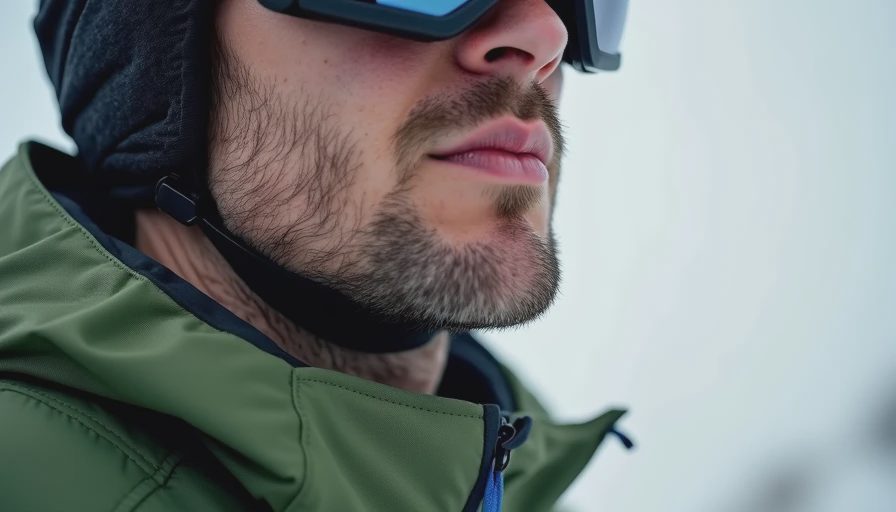 Visual context for moisture wicking base layer for skiing